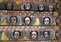 Angel ceiling Debre Birhan Selassie church in Gondar