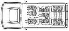 Seat plan Toyota Landcruiser HZJ76