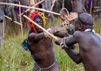 Suri stick fight in south west Ethiopia